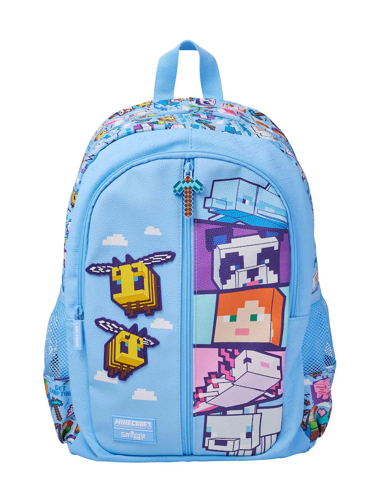 Smiggle Classic Kids School Backpack 16 Inch –MINECRAFT BLUE