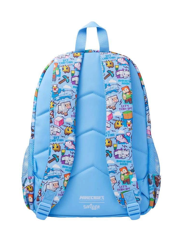 Smiggle Classic Kids School Backpack 16 Inch –MINECRAFT BLUE