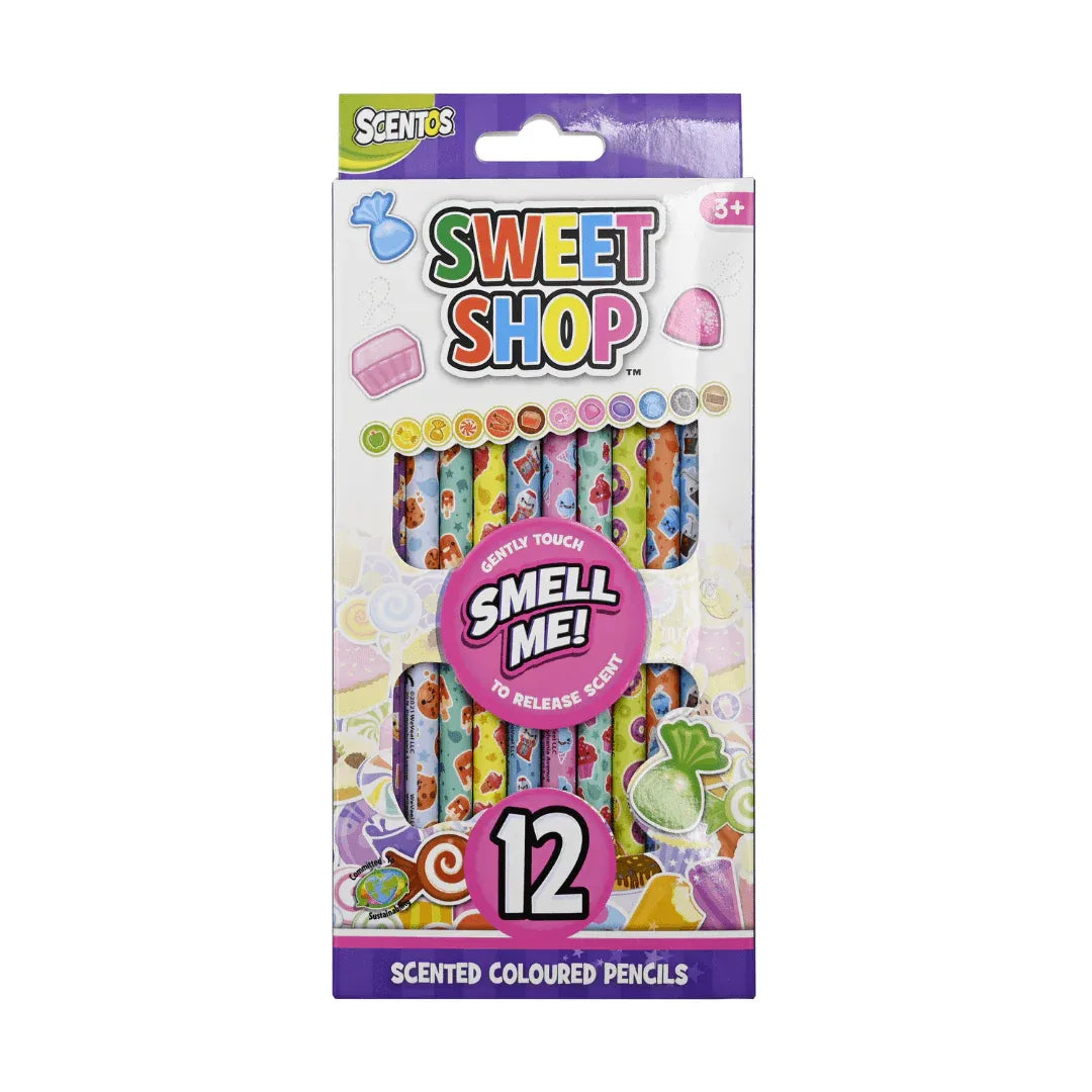 SWEET SHOP 12 COLOUR PENCILS (PACK OF 12)