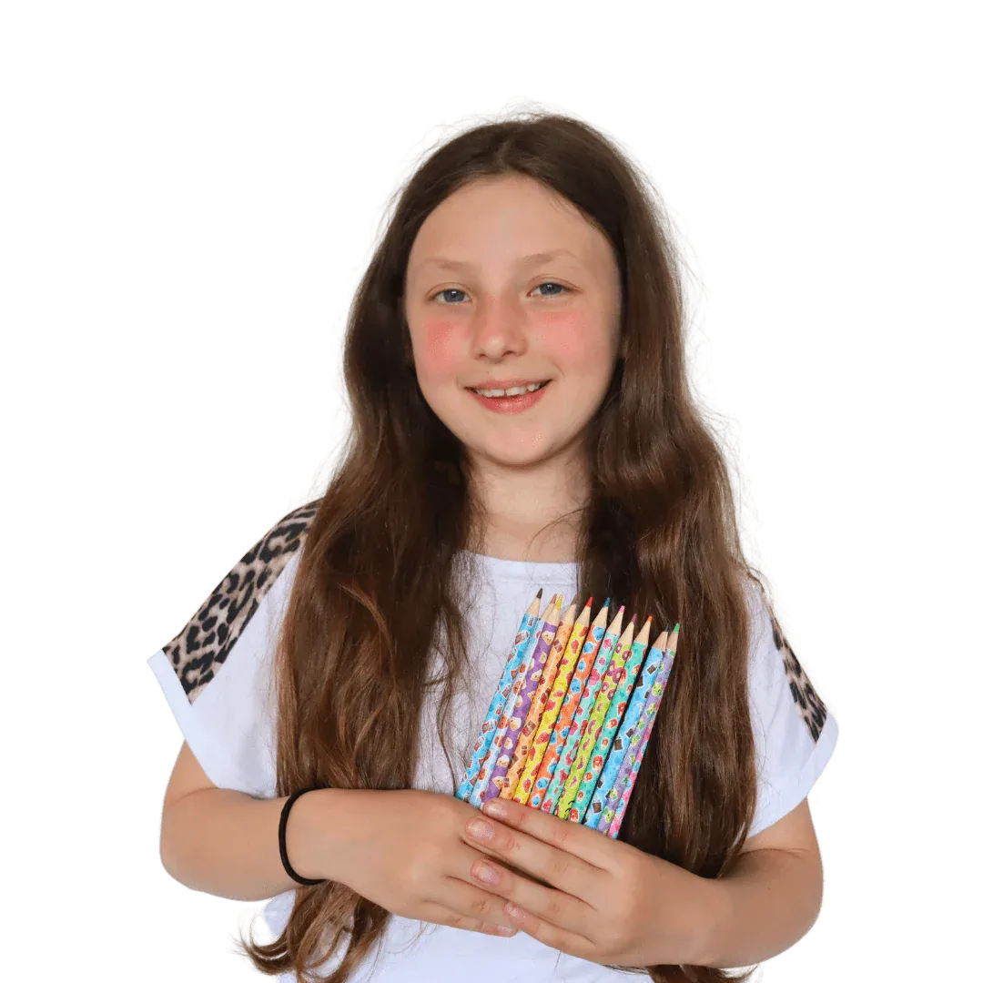 SWEET SHOP 12 COLOUR PENCILS (PACK OF 12)