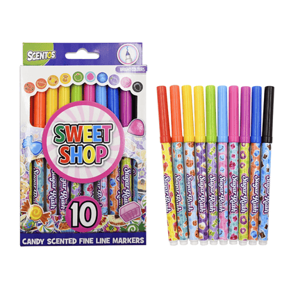 SWEET SHOP 10 ASST FINE LINE MARKERS (PACK OF 12)