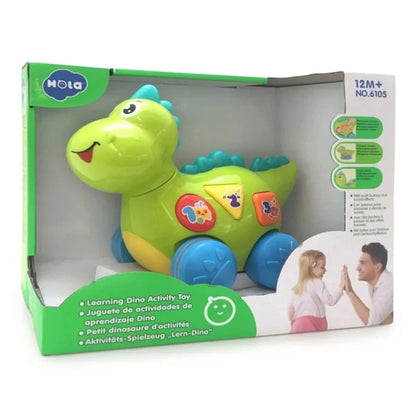 Hola Learning Dino Push Along Musical Dinosaur Toy with Lights | 12M+