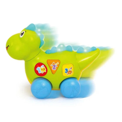 Hola Learning Dino Push Along Musical Dinosaur Toy with Lights | 12M+