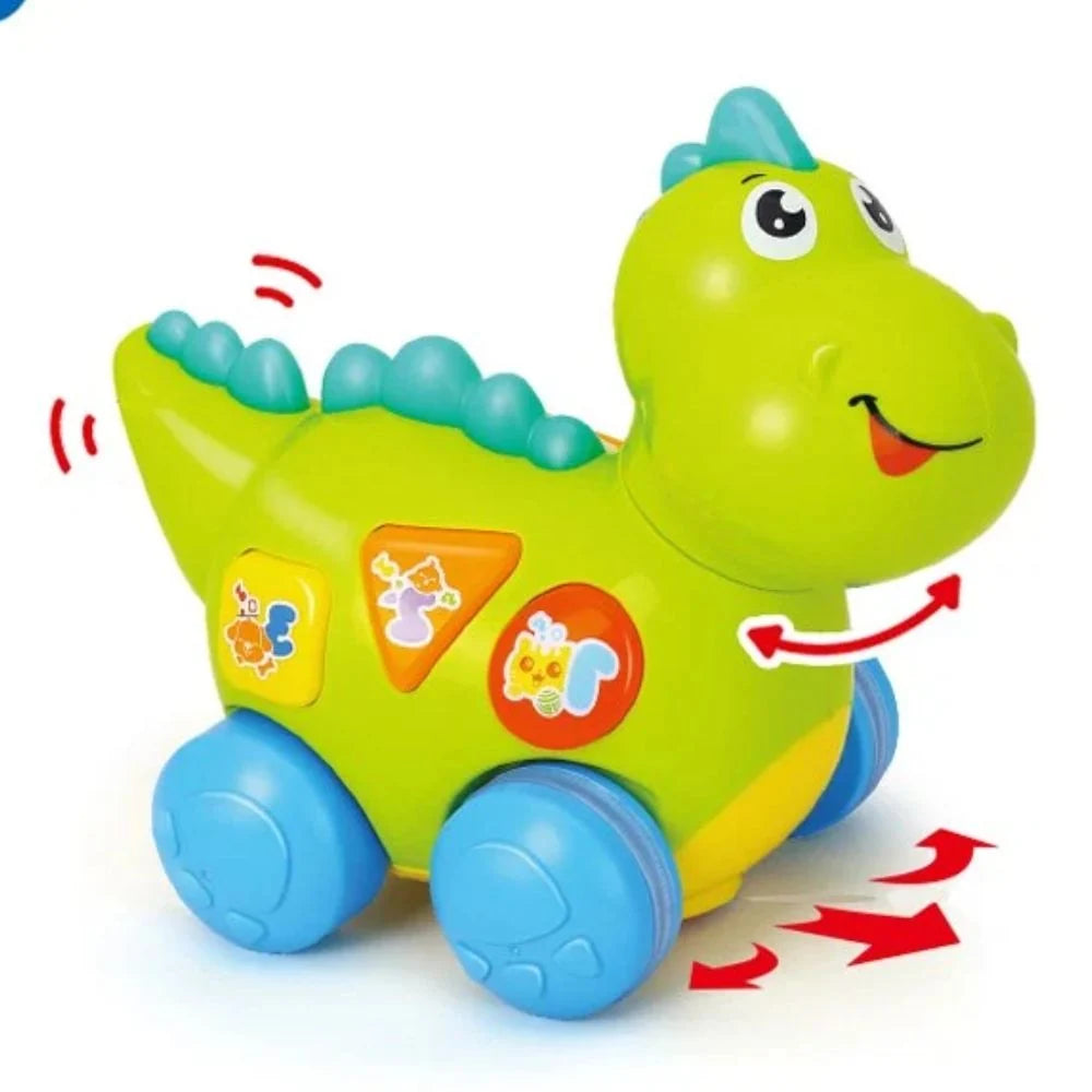 Hola Learning Dino Push Along Musical Dinosaur Toy with Lights | 12M+