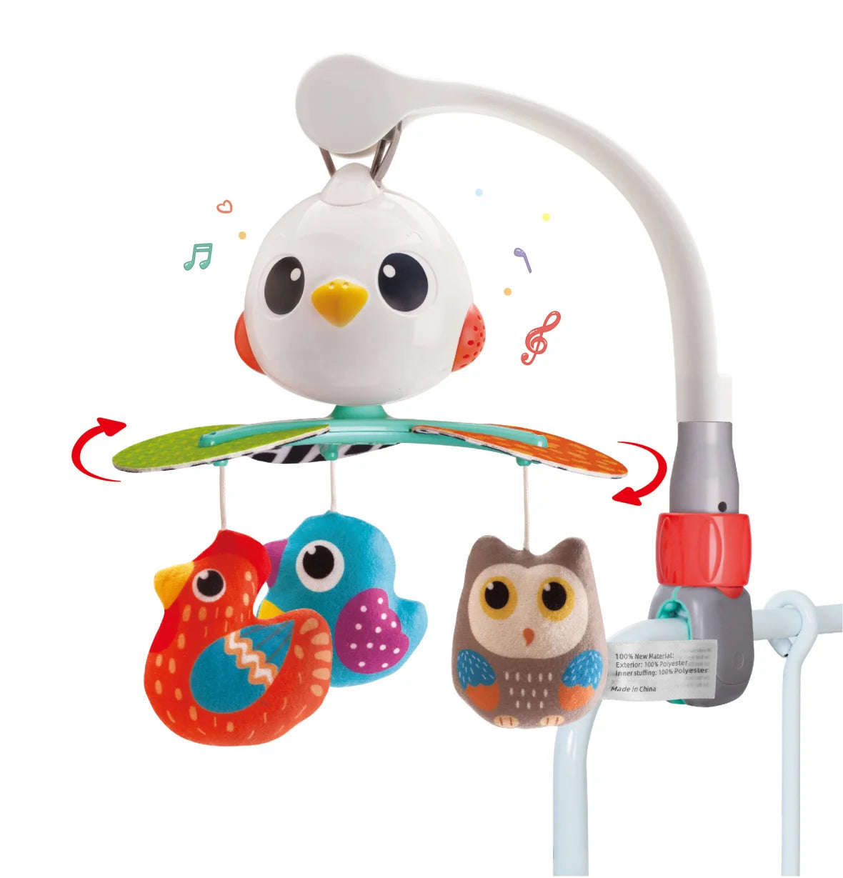 Hola Musical Cot Mobile – Portable Baby Musical Mobile for Cot, Stroller & Car Seat