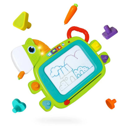 Hola Magnetic Drawing Board with Lights, Music & Shape Stampers | Kids 2 Years+