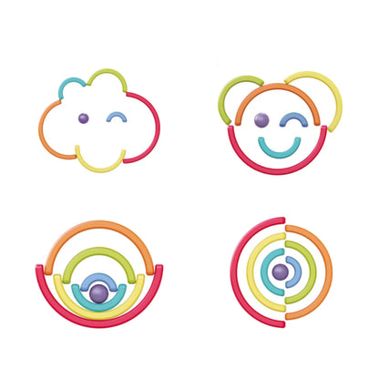 Hola Rainbow Chameleon Pull Along Toy with Montessori Rainbow Stacker | 18M+
