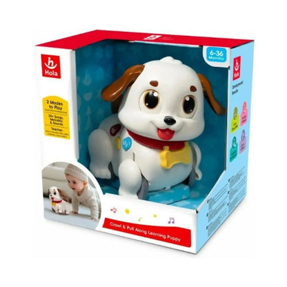 Hola Crawl & Pull Along Musical Learning Puppy with 20+ Songs | Baby Toy 6–36 Months