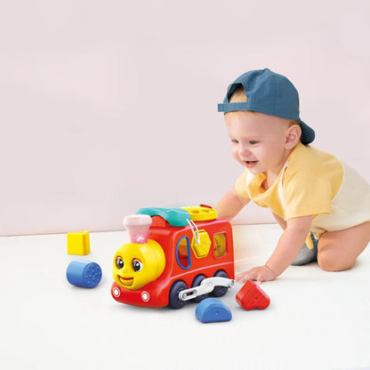 Hola Early Learning Loco – 3-in-1 Talking Train Toy with Shape Sorter, Pretend Phone, Lights & Sounds | Moving Baby Activity Toy for 18–36 Months