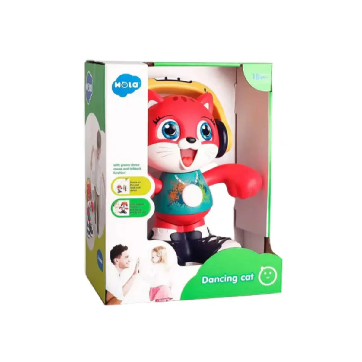 Hola Dancing Cat Musical Toy with Lights, Talkback & Dance Moves for Toddlers 18M+