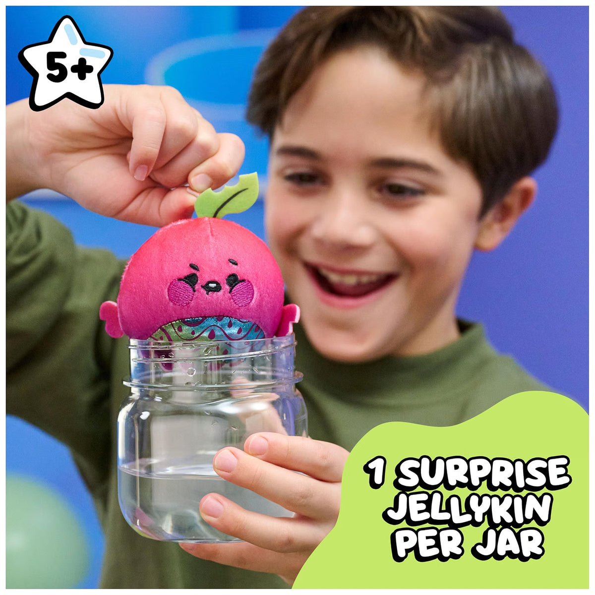 Magic Jellykins Water-Reveal Surprise Plush Jar – Squishy Sensory Collectible, Series 1 (1 of 20 Styles)