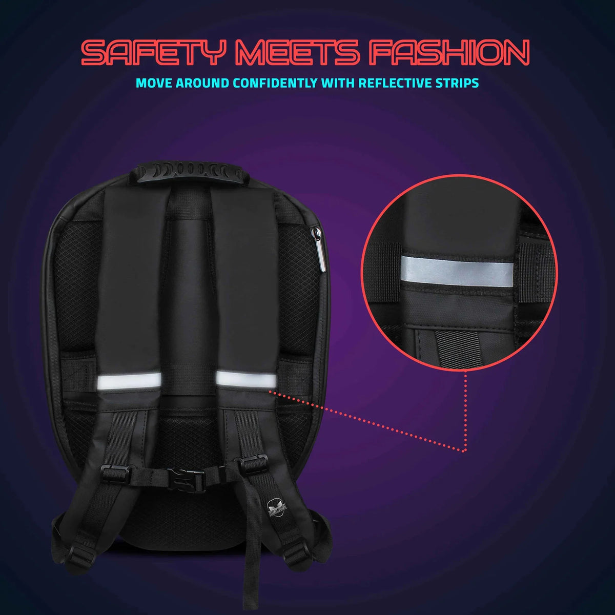 Hookaba Eye Rover LED Backpack – App-Controlled Programmable Pixel Eyes, 31L Expandable Hard Shell, IPX5 Water Resistant, Fits 15" Laptop
