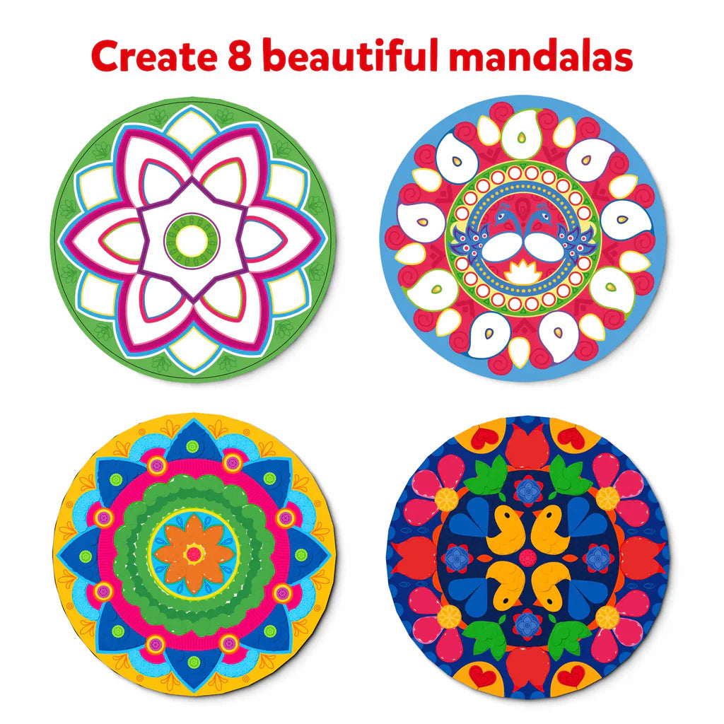 Dot it! - Mandala Art | No Mess Sticker Art(pack of 5)