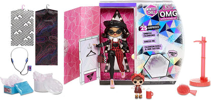 L.O.L. Surprise! OMG Winter Chill Camp Cutie Fashion Doll & Sister Babe in the Woods Doll with 25 Surprises to Unbox - Clothes & Accessories with Reusable Playset for Kids Girls Ages 4+
