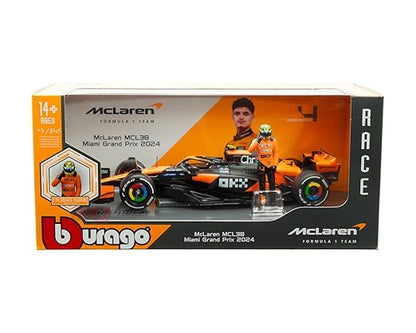 1/24 burago mclaren mcl38 miami grand prix 2024