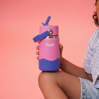 Basil HydraPop 380ml Insulated Stainless Steel Sipper – Loop Handle Kids Bottle