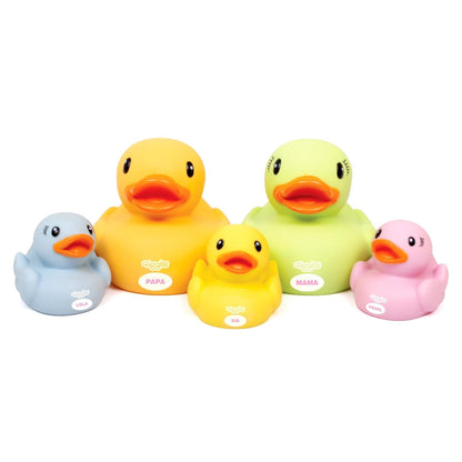 Giggles Dazzling Duck Family Squeakers , Multicolor Duck Squeakers,Ages : 6 Months (PACK OF 12)