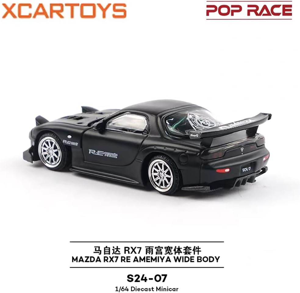 POP RACE 1:64 RX7 RE AMEMIYA WIDE BODY Metal Diecast Model Car S24-07