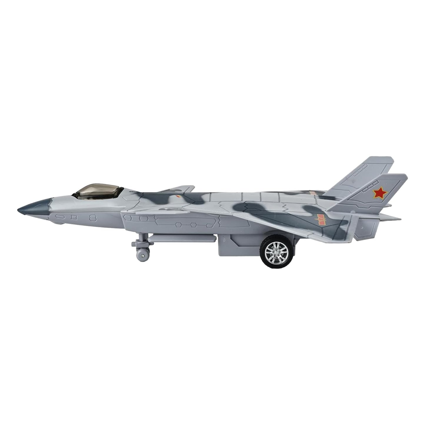 Toys Uncle Diecast Aeroplane Scale Model, (1:400 Fighter Aeroplane with Light and Sound (Type 10))