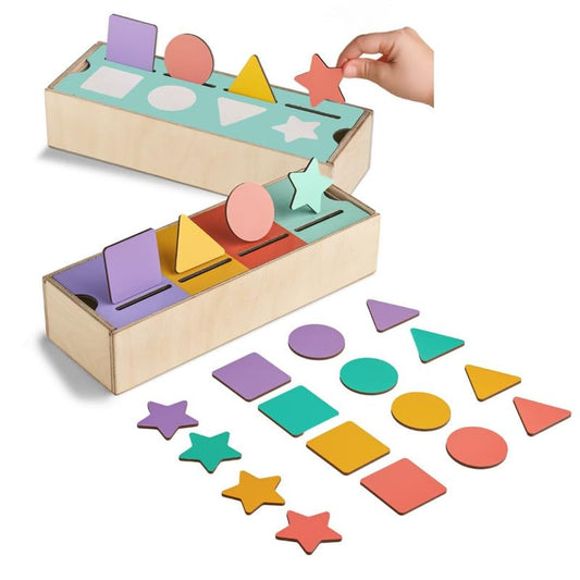 Curious Cub Color & Shape Sorter Toys for Kids 1-3 Yrs|Montessori Wooden Toy for 1 Year Old|Puzzle Game for Preschool Learning|Color Sorting Toys for Kids|Montessori Toy's for 2 Year| Birthday Gift