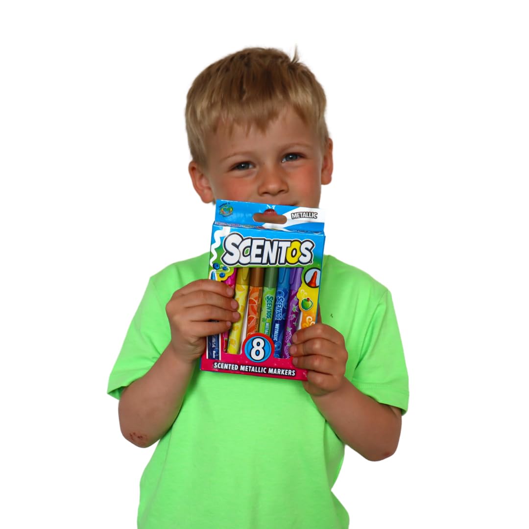 Scentos Scented Metallic Markers/Sketch Pens (PACK OF 12)
