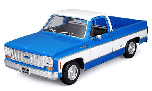 Maisto-1/18 Chevrolet C10 Cheyenne Super 1974 (Blue)