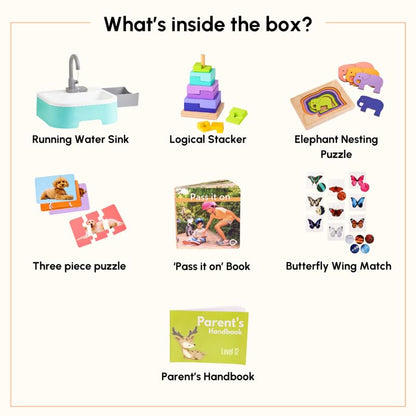 Curious Cub Montessori Learning Wooden Baby Toys | Box 12: 2.3 Yrs+| Montessori Toys for 2+ Year Old | Wooden Puzzles & Baby Toys for 2 Years|Develops Logical Thinking & Visual Skills|Christmas Gift