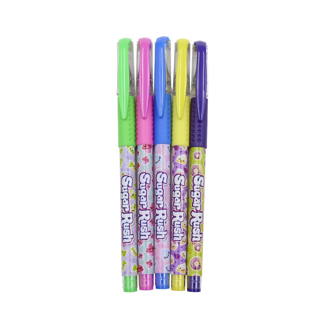 SUGAR RUSH 5 NEON GEL PENS (PACK OF 12)