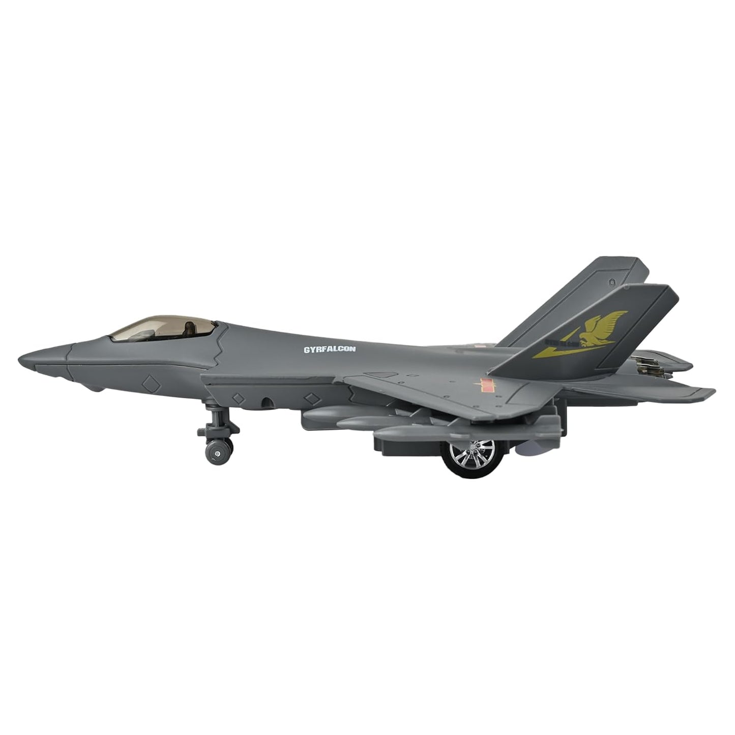Toys Uncle Diecast Aeroplane Scale Model, (1:400 Fighter Aeroplane with Light and Sound (Type 19))