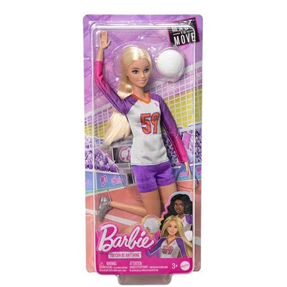 Barbie Doll & Accessories, Made to Move™ Career Volleyball Player Doll with Uniform and Ball