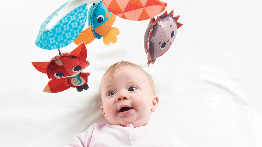 Tiny Love Meadow Days 3-in-1 Take-Along Cot Mobile for Newborn Baby, Stroller, Crib & Playard