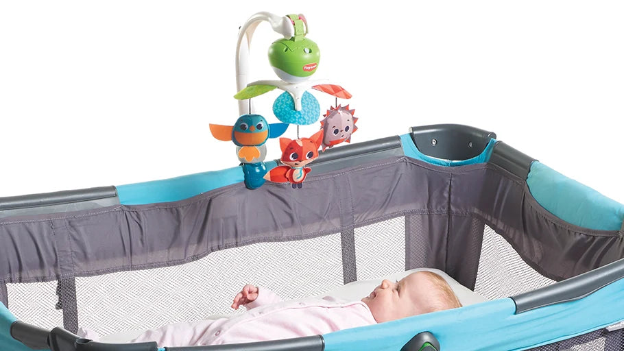 Tiny Love Meadow Days 3-in-1 Take-Along Cot Mobile for Newborn Baby, Stroller, Crib & Playard