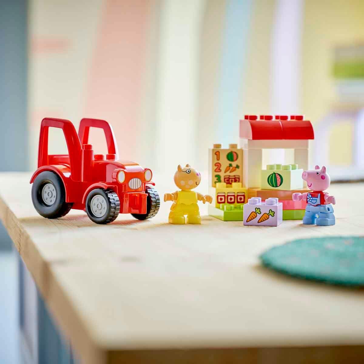 LEGO DUPLO Peppa Pig 10468 Tractor & Market Farm Playset, 18 Pieces, 2+