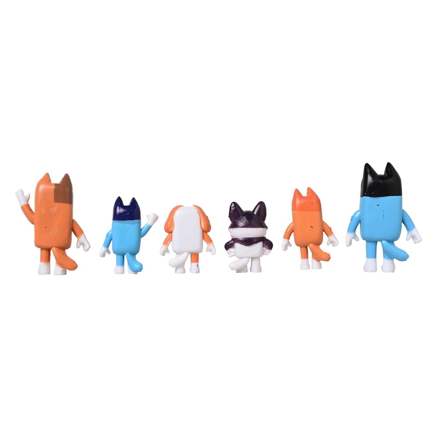 Royaldeals Bluey Family Figurines 6-Pack Set Including Bluey Bingo Chilli and Bandit - Genuine Licensed Toys