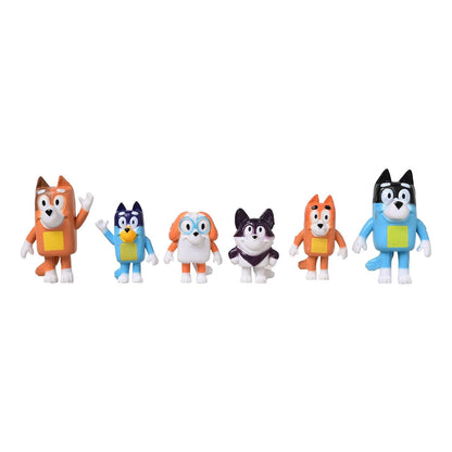 Royaldeals Bluey Family Figurines 6-Pack Set Including Bluey Bingo Chilli and Bandit - Genuine Licensed Toys