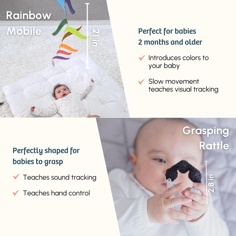 Curious Cub Montessori Learning Wooden Baby Toys | Box 1: 0-3 Months | Montessori Toys for 0-3 Months |Fine Motor Skills Development |Toy for New Born Baby| Toddler Toy | Ideal Gift for Baby Boy Girl