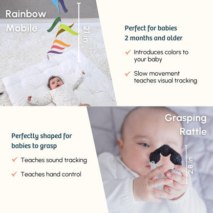 Curious Cub Montessori Learning Wooden Baby Toys | Box 1: 0-3 Months | Montessori Toys for 0-3 Months |Fine Motor Skills Development |Toy for New Born Baby| Toddler Toy | Ideal Gift for Baby Boy Girl