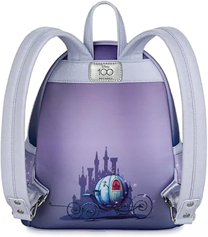 Loungefly Disney Parks Mini Backpack Disney100 Cinderella, Purple, M, Backpack