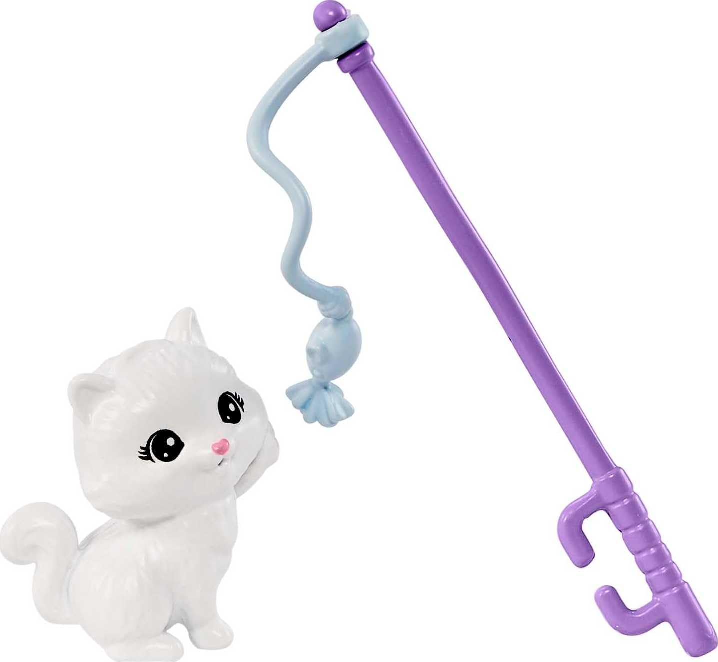 Barbie® Kitty Condo™ Doll and Pets Playset Doll (Brunette), 1 Cat, 4 Kittens, Cat Tree & Accessories, Toy for 3 Year Olds & Up HHB70