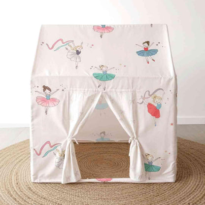 Curious Cub Kids Tent House|Baby Tent House for Kids 2-5 Years|Princess Print Play House for Children with Curtain & Easy Setup|Ideal for Screen Free Play Time,Pretend Play,Reading|Gift for Children