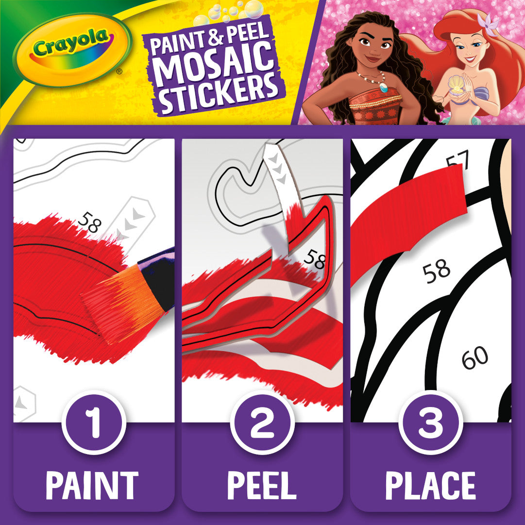 Paint & Peel Mosaic Stickers, Disney Princess