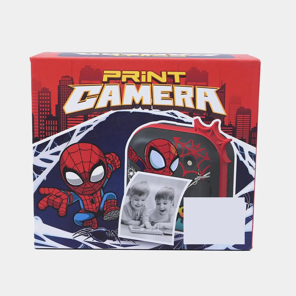 Kids Instant Print Camera Toy – Mini Photo Printer with Coloring Pens, Print Paper & Stickers, Fun Character Design for Boys & Girls