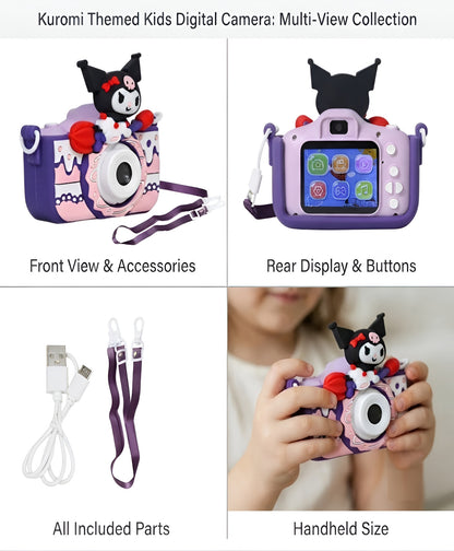 Kids Digital Camera for Children – 2 Inch HD Screen, Soft Silicone Character Case, Rechargeable Camera Toy for Boys & Girls