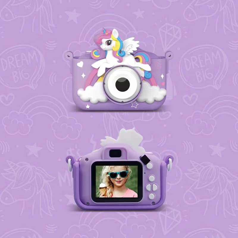 Kids Digital Camera for Children – 2 Inch HD Screen, Soft Silicone Character Case, Rechargeable Camera Toy for Boys & Girls