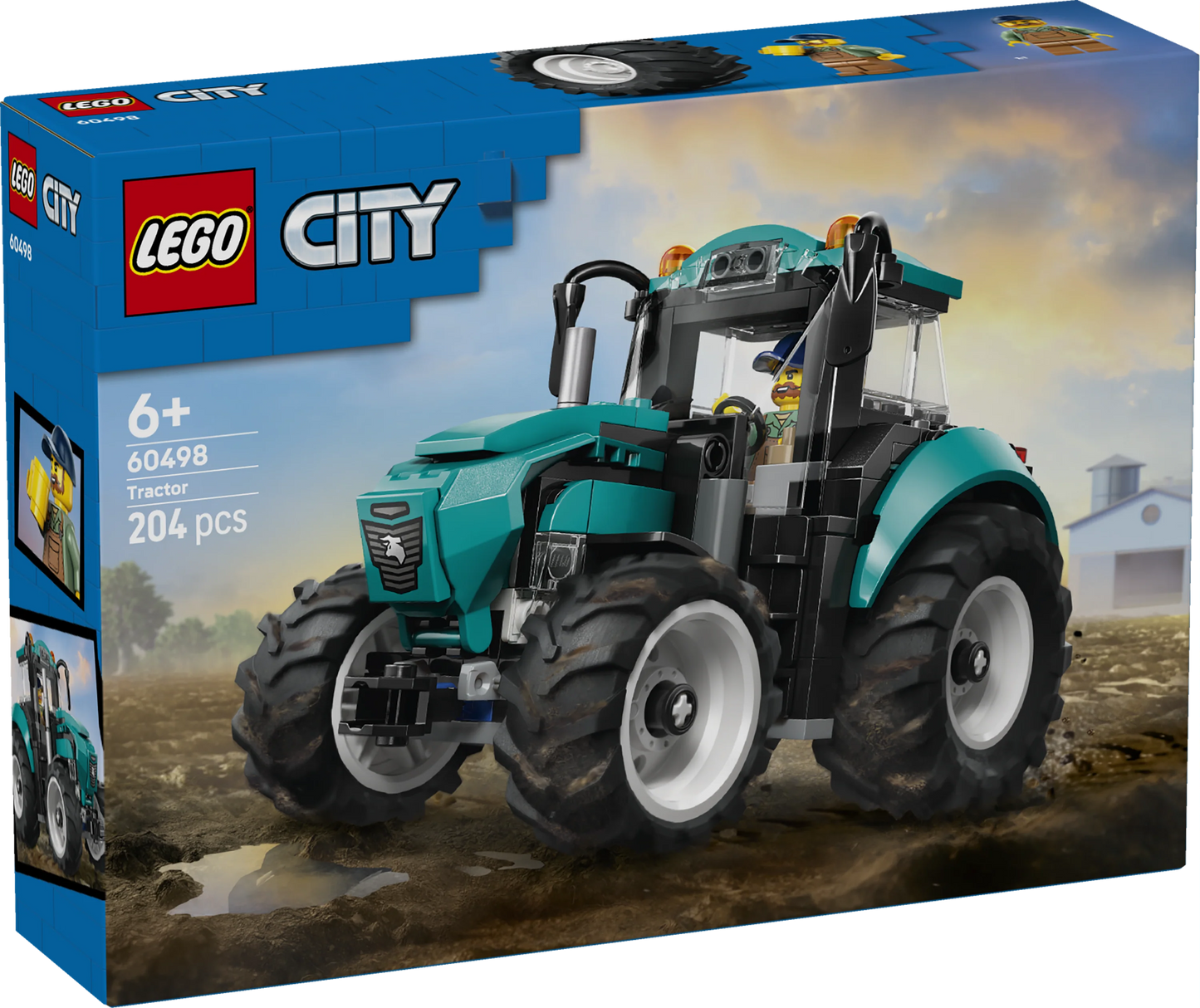 LEGO® City Tractor Farm Toy Building Set and Minifigure 60498