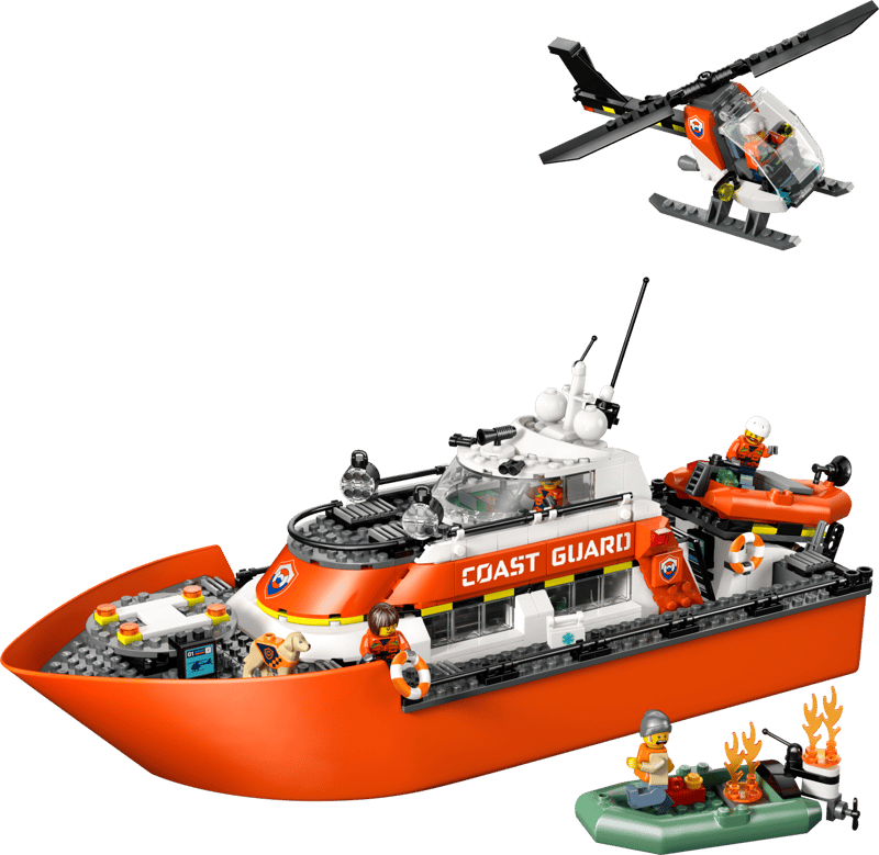 LEGO CITY Coast Guard Rescue Boat & Helicopter 60504