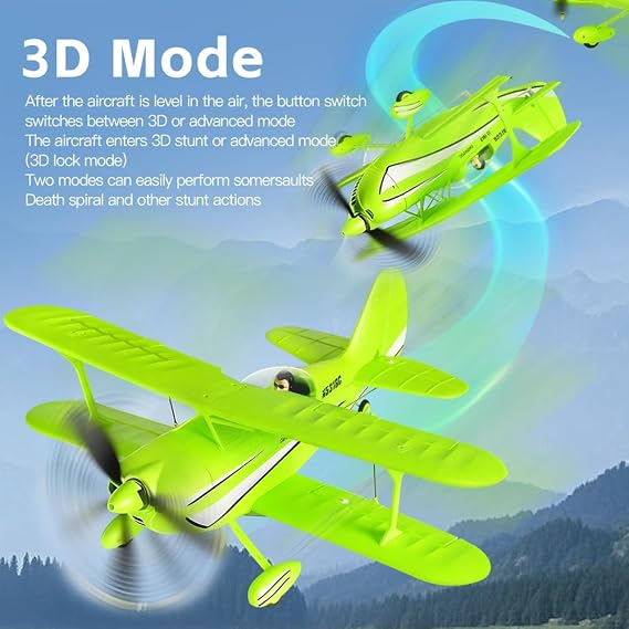 RC Plane 4CH A310 Biplane RC Airplane for Adults Beginners 3D/6G 1504 Brushless Motor Remote Control Plane EPP Foam 2.4G Fixed-Wing Model Plane with 2 Batteries