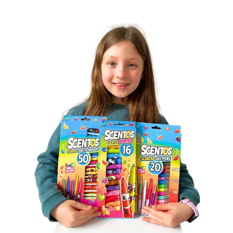 Scentos Non-Toxic Scented Neon gel pens by Fratelli (PACK OF 12)