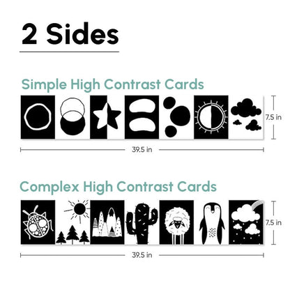 Curious Cub Black & White Flash Cards for New Born Baby, 0-3 Months