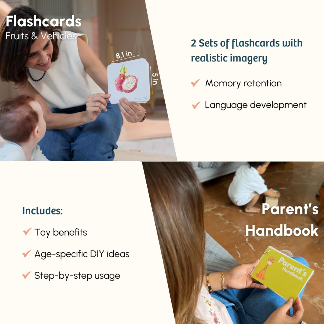 Curious Cub Montessori Toys Wooden Learning Baby Girl Boy | Box 7: 1+ Year |Educational Toy, Sensory Toys & Wooden Puzzles |Sensory Learning & Fine Motor Skills |13+ Month Baby | Gift for 1 Year Old